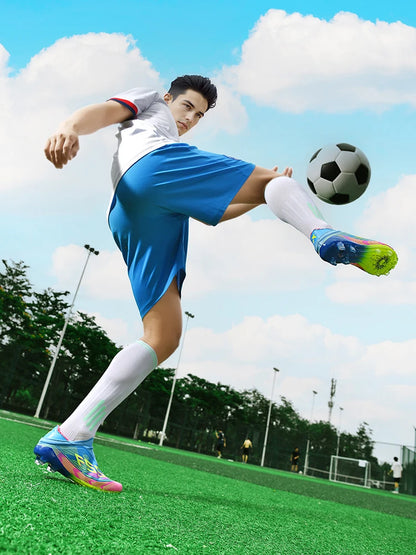 Herren-Fußballschuhe New Society für Rasen, atmungsaktive ultraleichte Outdoor-Sportschuhe für Erwachsene, Fußball-Sneaker für Herren