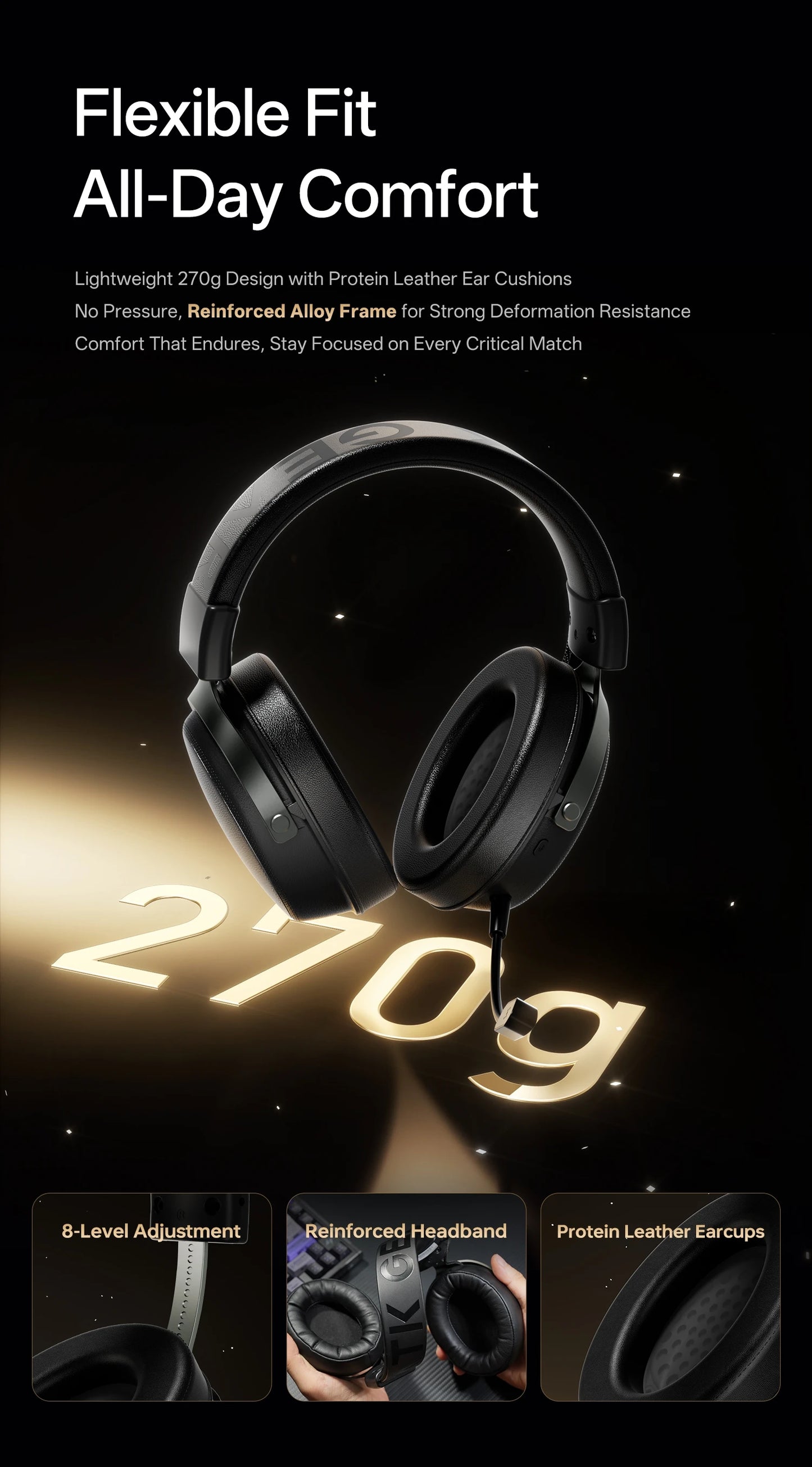 ATK Neptune N9 Wireless Gaming Headset – Low Latency eSports Headphones with Noise Cancelling Mic, Bluetooth 5.3, 4 Modes Dual Connection Gaming Headset