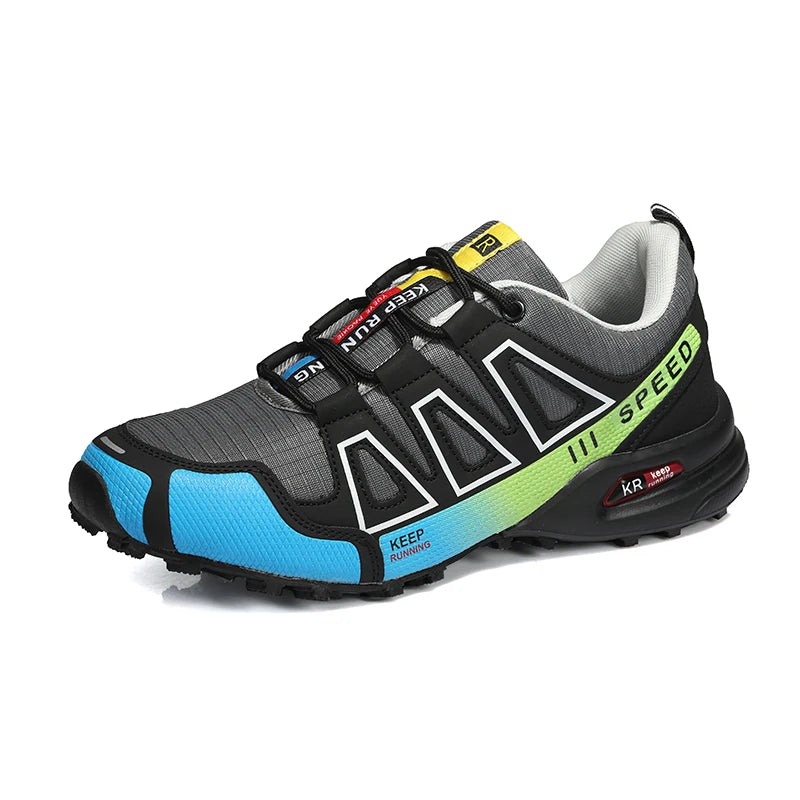 Scarpe da trekking da uomo all-terrain, scarpe sportive outdoor in mesh traspirante, antiscivolo e resistenti all’usura, scarpe da trekking e ciclismo outdoor