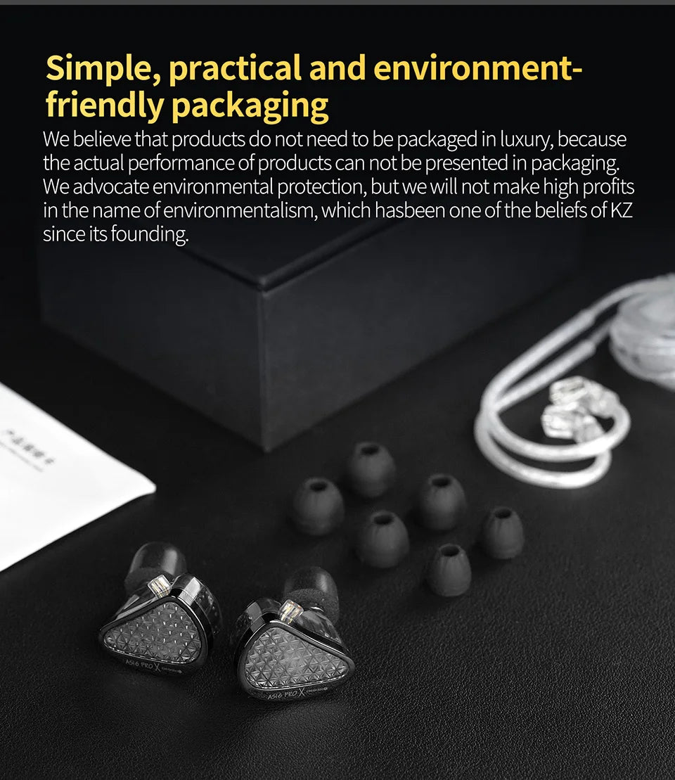 KZ AS16 PRO X in Ear Earphone 8 Balanced Armature Headset Three-Channel Acoustic Duct Structure HiFi Headphones ZSX ZAR ZS10PROX
