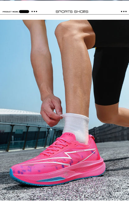 Herren-Sportschuhe Laufschuhe mit Carbonplatte Herren-Marathon-Sneaker Rennschuhe Stoßdämpfende Leichtathletik-Trainingsschuhe für Damen