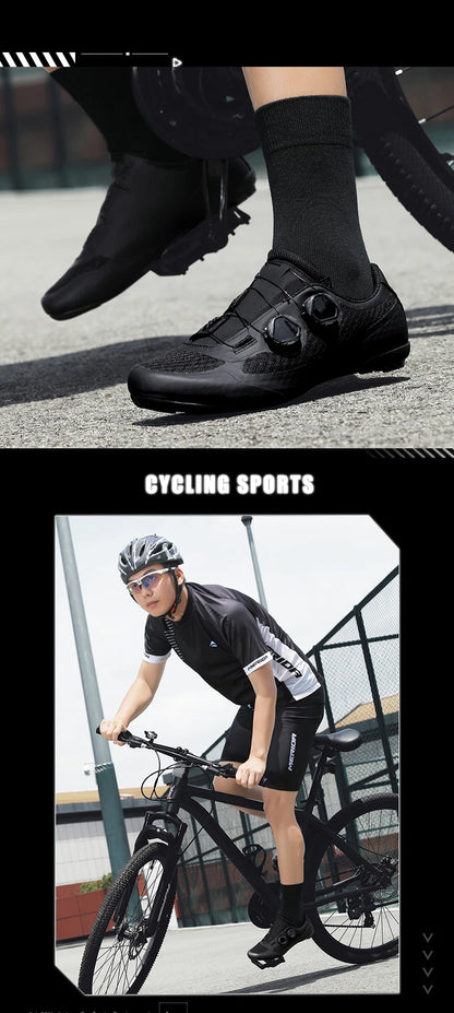 Speed Cycling Sneaker Herre-cykelsko til landevejscykling med klamper SPD-sko Cykelsko til flade pedaler Herre-cykelsko til udendørs brug Hvid
