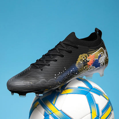 Nouvelles chaussures de football pour hommes, crampons d'entraînement, chaussures de soccer antidérapantes, ultralégères, crampons longs FG pour extérieur, livraison directe
