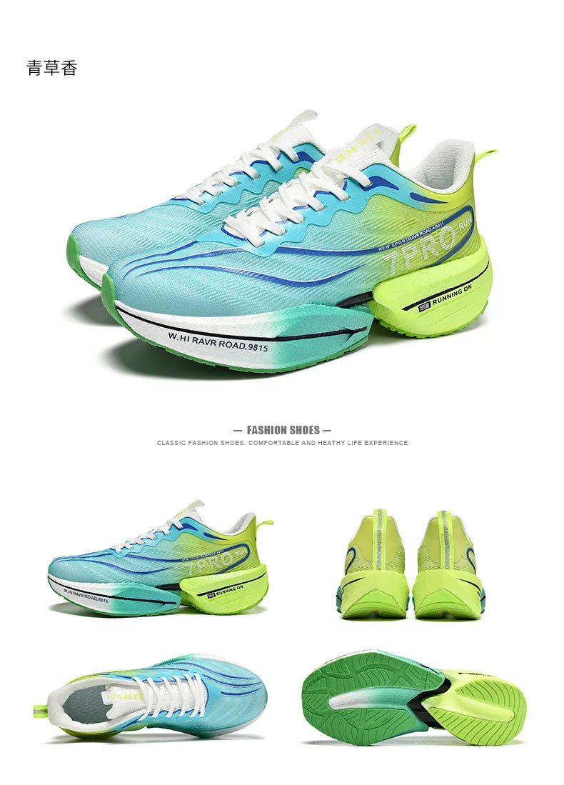 NEW Sports Running Shoes Men Marathon Breathable Comfortable Women Athletic Training Outdoor Sneakers Air Cushion Carbon Plate
