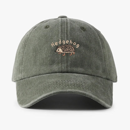 Mini Hedgehog Embroidery cotton Baseball caps for Men Women Washed vintage Hat Sports Fishing trucker Summer Autumn Peaked cap