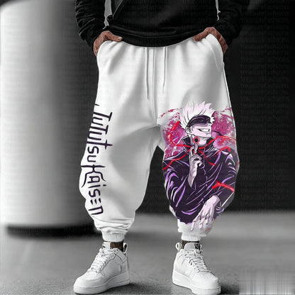 Jujutsu Kaisen Herren-Jogginghose, lockere Freizeit-Jogginghose, japanischer Anime-Print, Streetwear, Grafik-Hip-Hop-Hose, Y2K-Kleidung