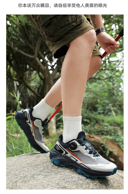 Chaussures de randonnée élégantes pour homme : baskets de trekking résistantes avec doublure moelleuse et chaude pour l'hiver – Chaussures pour homme