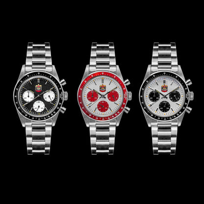 Thorn T010 37mm Quartz Watch VK63 Movement Mens Chronograph Watch Sapphire K9 Glass Luminous Waterproof Fashionable Retro Watch