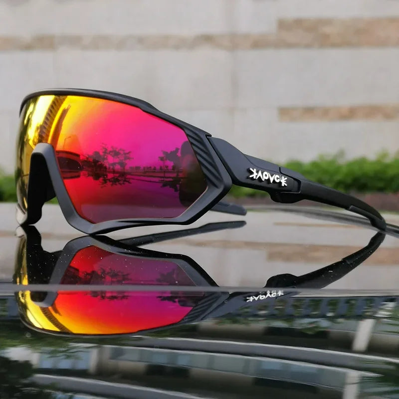 Kapvoe Herren-Marken-Angelbrille, Mountainbike- und Radfahrbrille, Damen-Rennradbrille, Fahrradbrille, Radsportbrille, Oculos Ciclismo