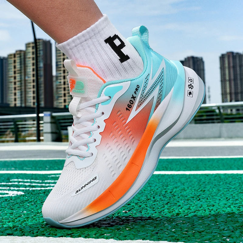 Running Shoes Speciality Marathon Men Sports Breathable Lightweight Carbon Board Women's Comfortable Athletic Nonskid Sneakers