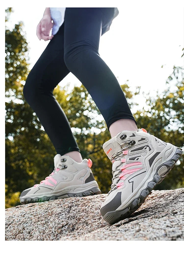 Chaussures de randonnée unisexes imperméables pour hommes et femmes, chaussures d'escalade respirantes et confortables pour l'extérieur, 2024