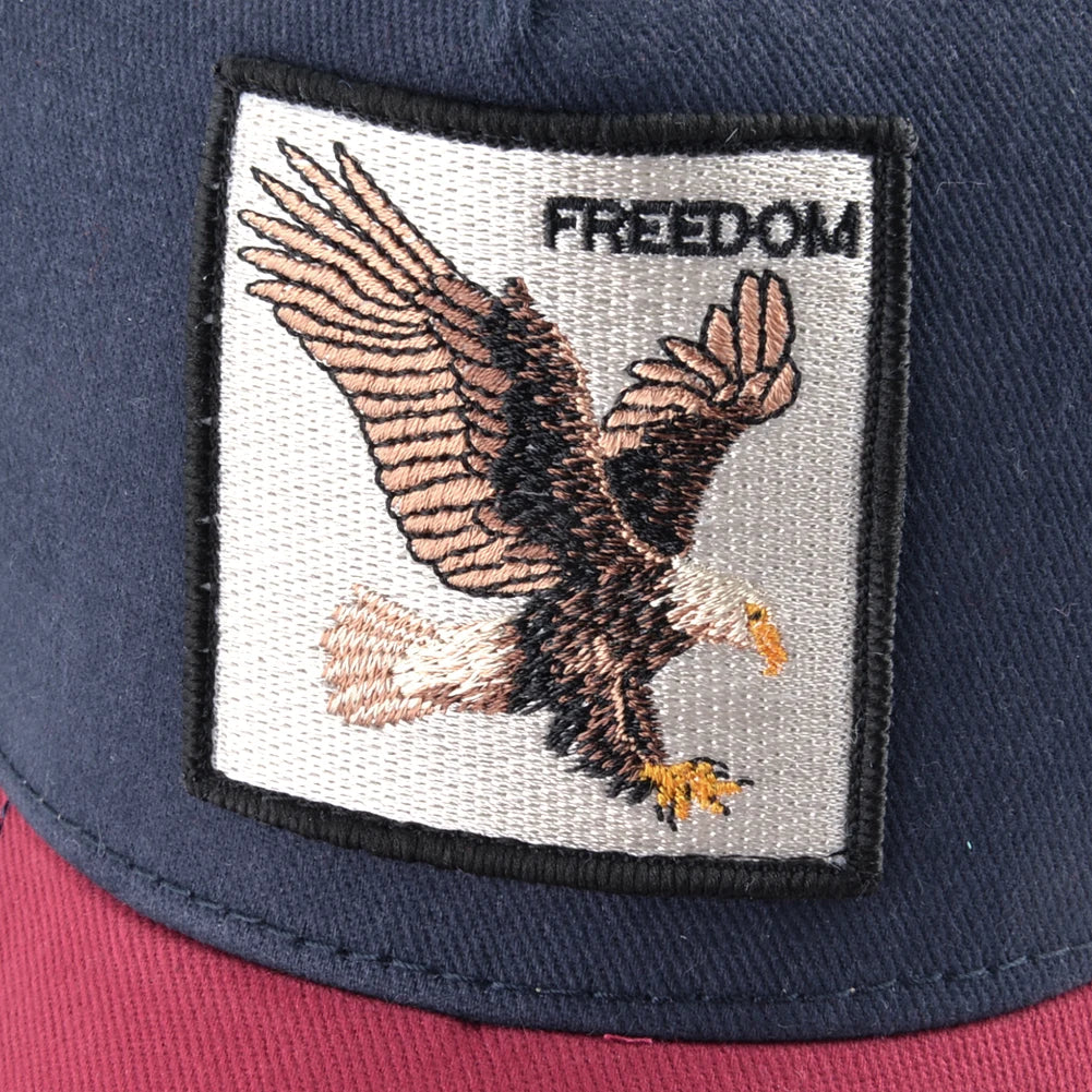 Cappellino trucker fashion con patch ricamata con capra, snapback da baseball quattro stagioni per uomo e donna, cappello con visiera regolabile