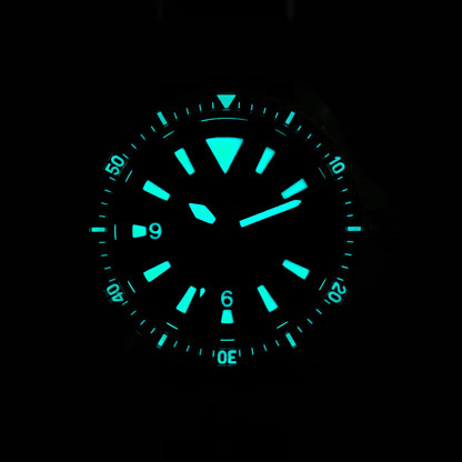 Herenhorloge van roestvrij staal. Vorm van de kast: rond