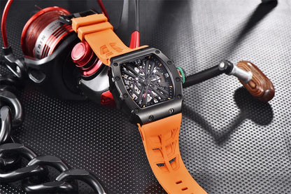 PAGANI DESIGN 42 MM Herren-Skelett-Quarzuhr Japan VH65 Saphirglas Edelstahl 50M wasserdicht Armbanduhren PD1738 Neu
