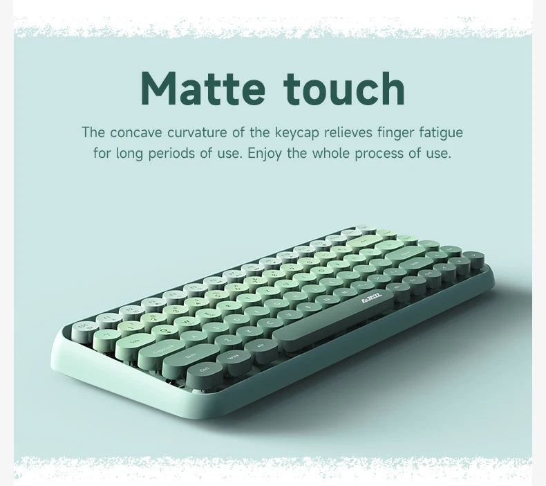 Teclado inalámbrico Ajazz 308I de 18/84 teclas con teclas redondas, Bluetooth, portátil 2.4GHz, teclado numérico para tablet, portátil y Android