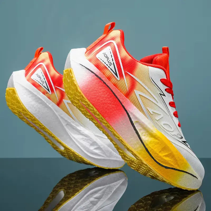 2026 Air Cushion Jogging Shoes Running Shoes Carbon Board Marathon Men Sports Breathable Lightweight Women's Nonskid Sneakers