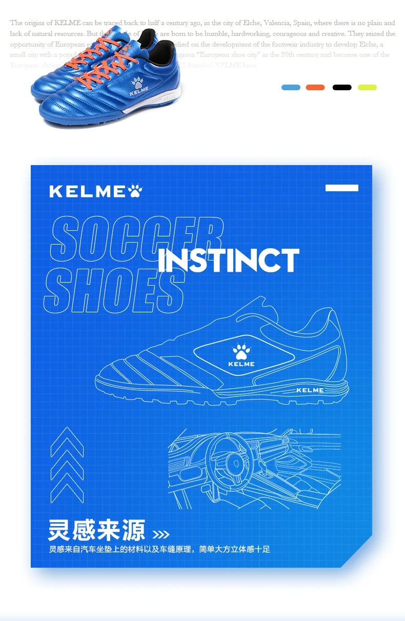 Kelme Tf Broken Nail fodboldsko til voksne og unge – skridsikre fodboldsko til kunstgræs og 5-mands fodbold – sportsfodboldsko