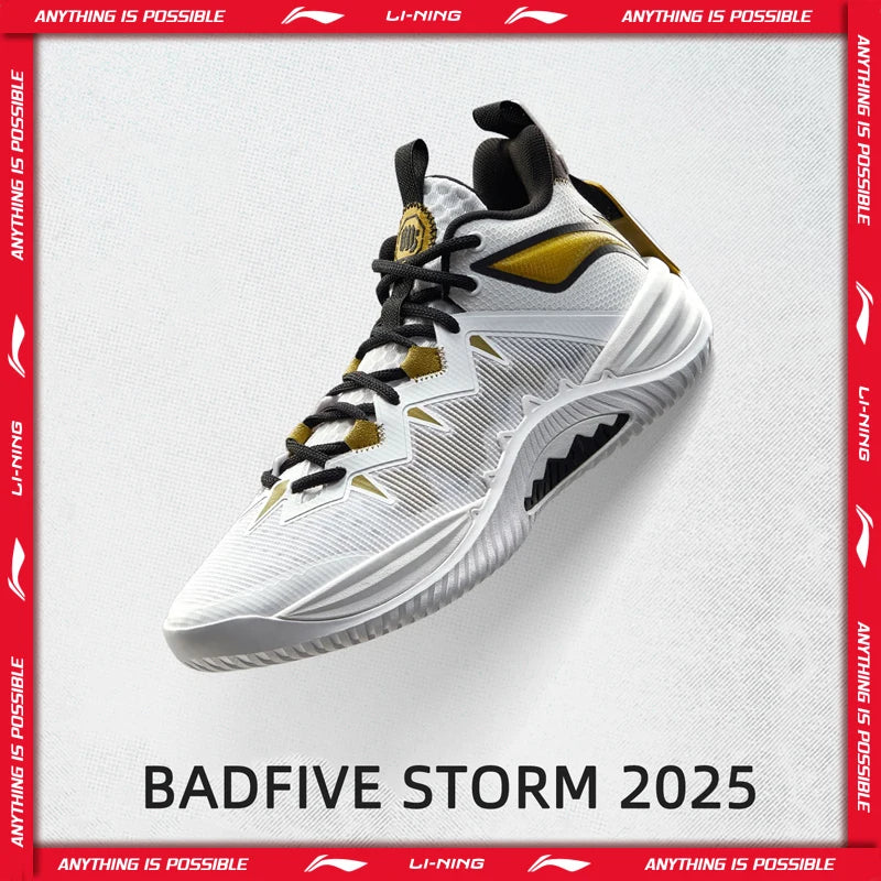 Pánske outdoorové basketbalové topánky Li-Ning BADFIVE STORM s tlmením BOOM a technológiou TUFF OS – športové tenisky LiNing ABFV017