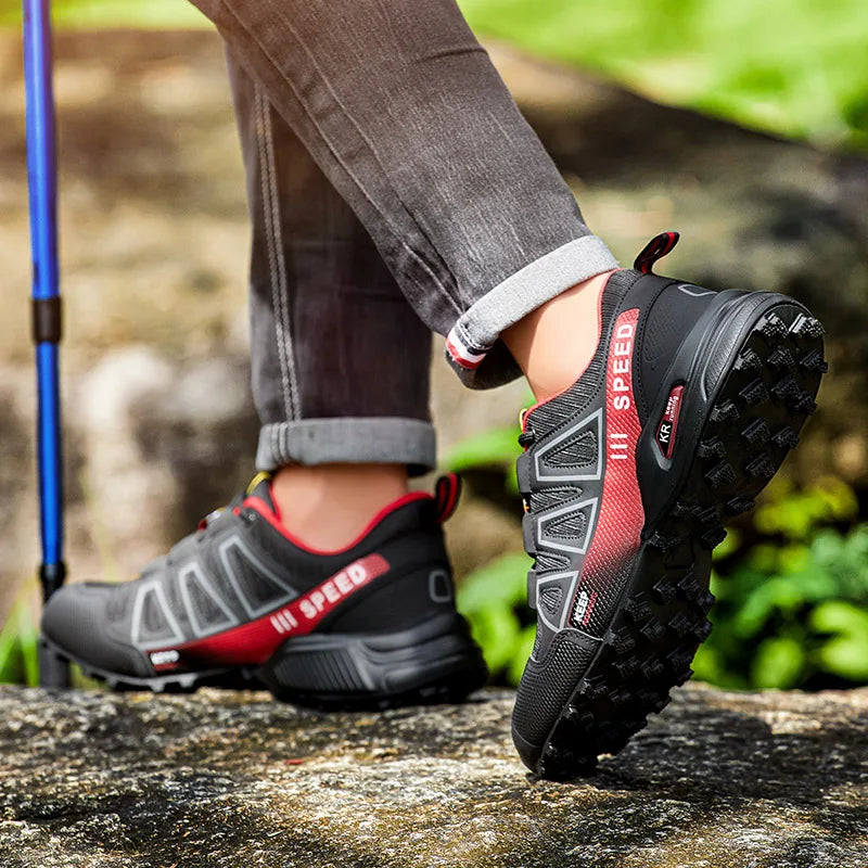 Pánské turistické boty, voděodolné outdoorové sportovní boty se šněrováním, dámské cyklistické boty pro volný čas, protiskluzové taktické tréninkové boty do terénu