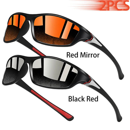 1-2PCS Fashion Vintage Outdoor Sports Fashion Vintage Sunglasses Cycling Fishing Driving Mountaineering Sun Glasses
