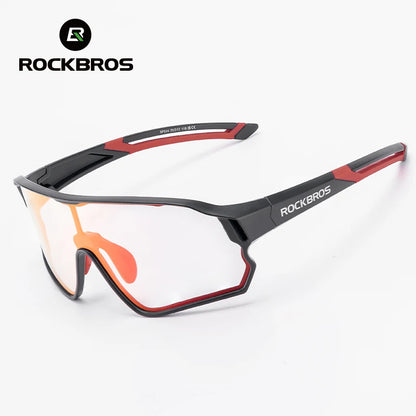 ROCKBROS Occhiali da ciclismo polarizzati fotocromatici per bambini con protezione UV400 Occhiali da sole per sport all'aperto Occhiali da bicicletta MTB per bambini