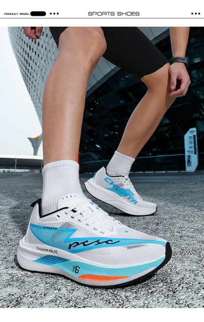 Herren-Sportschuhe Laufschuhe mit Carbonplatte Herren-Marathon-Sneaker Rennschuhe Stoßdämpfende Leichtathletik-Trainingsschuhe für Damen