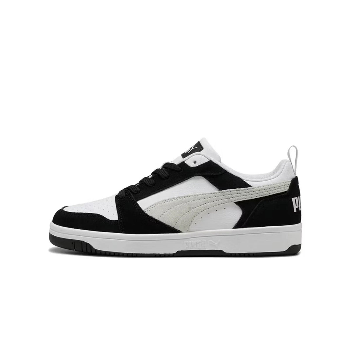 Puma Rebound V6 : baskets basses haut de gamme, élégantes, polyvalentes, amortissantes, légères, pour hommes et femmes – noir 392328-01