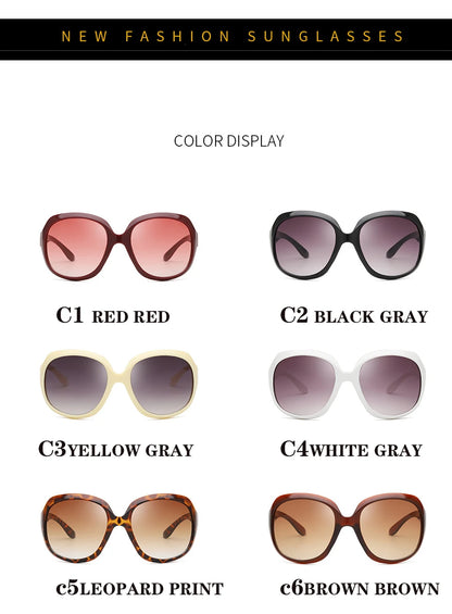 Oversized  Sunglasses Women Luxury Brand Designers Oval Sun Glasses Vintage Black Shades UV400 zonnebril dames