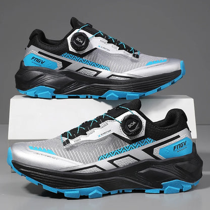 Spring & Summer Men's Running Shoes  Outdoor Hiking,Wear-Resistant Trail Shoes with BOA Closure,Breathable Sports & Casual Style