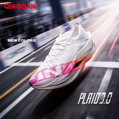QIAODAN Feiying Plaid 3 Men's Running Shoes 2026 Carbon Plate Marathon Racing Sneakers Lightweight Breathable Shoes QDB023262290