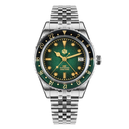 San Martin 2025 Men's Watches, Retro NH34 GMT Sandwich Dial, 40mm Bidirectional Sapphire Bezel, Luxury Sports Watch, 20Bar