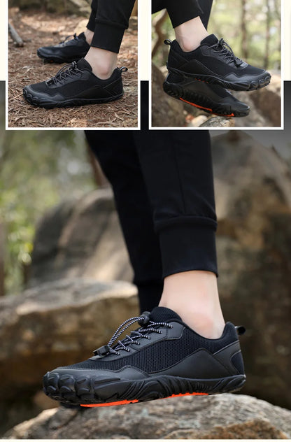 Męskie buty turystyczne typu „barefoot” – oddychające buty sportowe do aktywności na świeżym powietrzu, buty wspinaczkowe, buty trekkingowe, antypoślizgowe, wygodne, męskie buty codzienne do biegania
