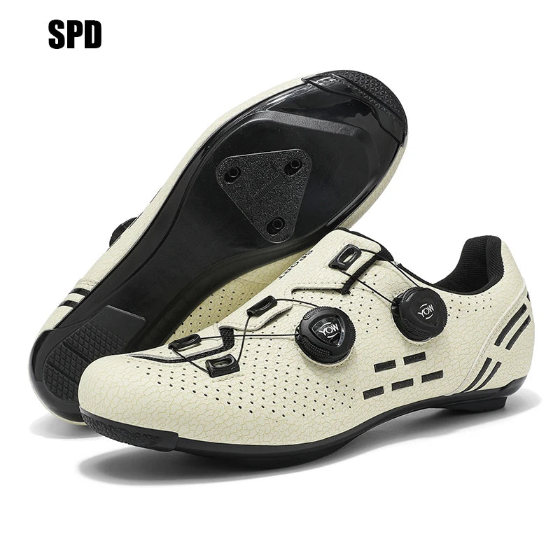 Sapatos de ciclismo para homem: sapatos profissionais de BTT e SPD; sapatos de corrida de montanha; sapatos de ciclismo de estrada SPD para mulher