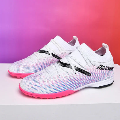 Men's Turf Soccer Shoes Cleats Professional Football Boots Breathable Mesh Youth Soccer Anti-Skid Male Sneakers Society Chuteira