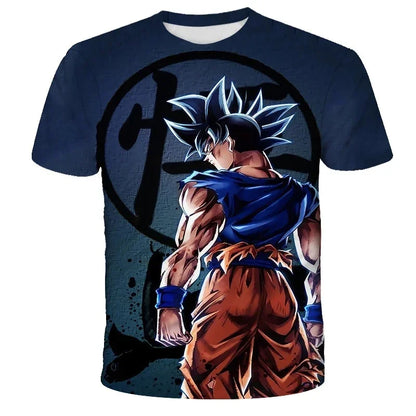 T-shirt d'été à manches courtes pour enfants avec imprimé graphique Dragon Ball Z en 3D - Best-seller - T-shirt tendance pour enfants et adultes - Goku Y2k
