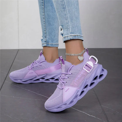 Moda Lila Casual Sneakers Dam Herr Blade Löparskor Storlek 48 Lätta Andningsbara Sportskor Herr Mesh-sneakers