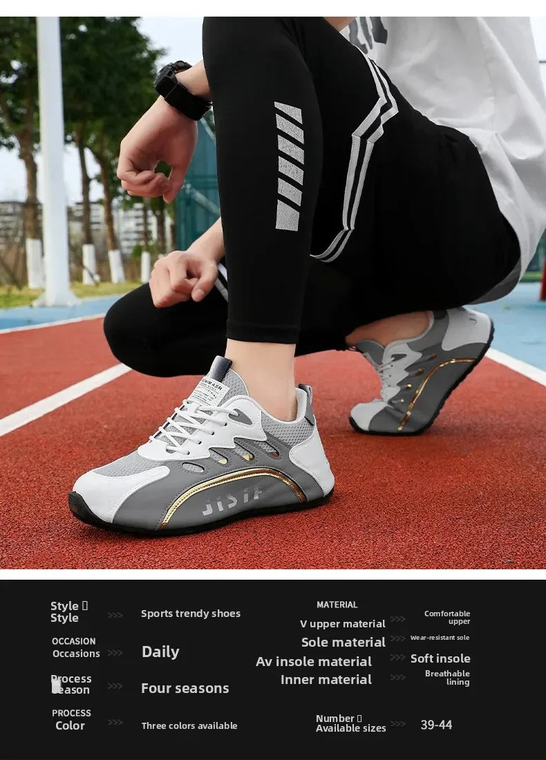 Fashionable Large Size Men's Sports Shoes Mesh Upper Breathable Comfortable Casual Sneakers Trendy Men's Footwear from China