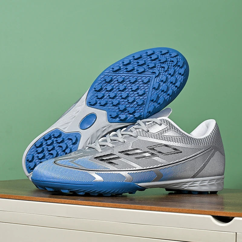 Nouvelles chaussures de football pour hommes, chaussures de sport respirantes, antidérapantes, de haute qualité, pour matchs en plein air, chaussures de football de salle, haute tige, ultralégères