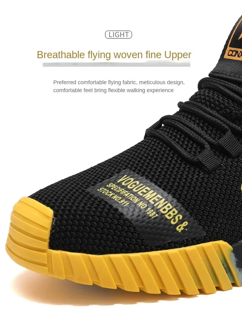 Runing Sport Fashion High Top Sneakers Zapatillas De Deporte 2024 Men Casual Mesh Shoes Light Soft Breathable Vulcanize Shoes