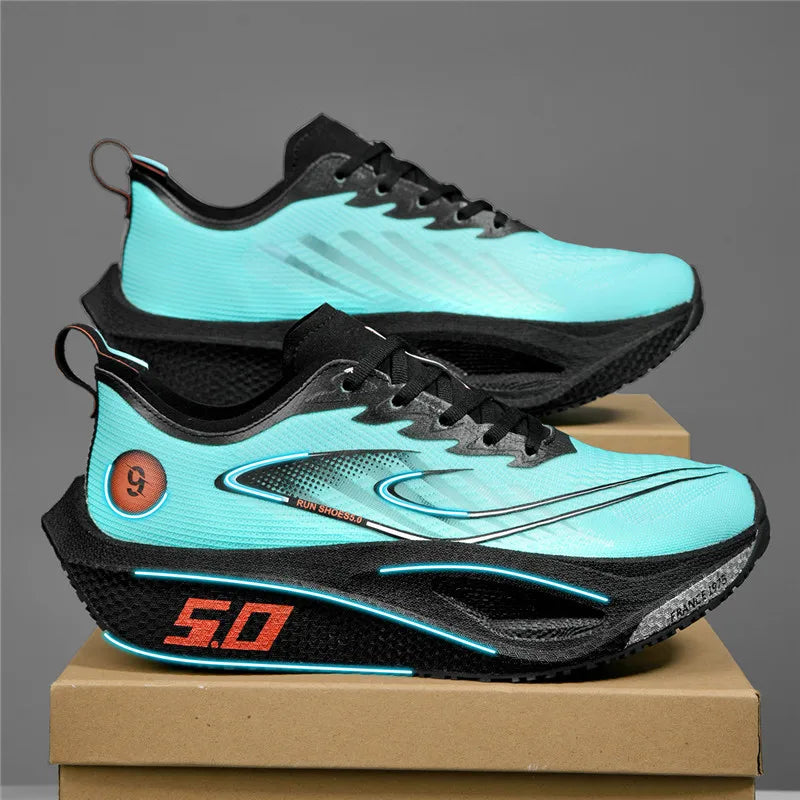 Calçado desportivo para homem e mulher, ténis de corrida, placa de carbono, corrida de maratona masculina, amortecimento, calçado de treino de atletismo