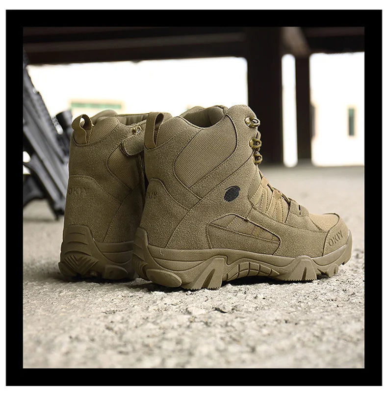 Men Tactical Boots Boots Men Desert Waterproof Work Safety Shoes Hiking Shoes Ankle Men Outdoor Boots
