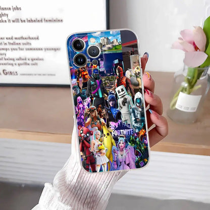F-Fortnites-Cools Phone Case For IPhone 17 16 15 14 13 12 11 Pro Max Plus Soft Cover Personalized DIY