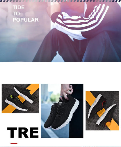 Sports Men's Running Jogging Shoes Casual Sneakers Outdoor Lace-Up Breathable Mesh Light Tennis Outdoor Walking Size 39-46