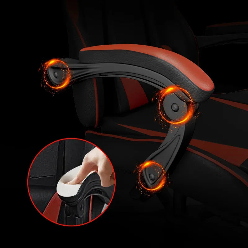 Chaise de jeu ergonomique, chaise de bureau pour ordinateur, chaise de jeu inclinable pour le bureau à domicile avec soutien du dos pour les sessions prolongées, chaise de jeu.