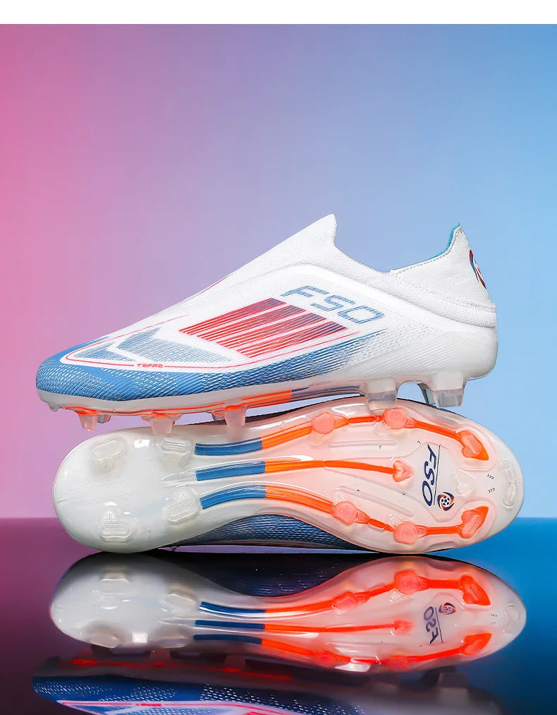 Men Soccer Shoes Training Football Boots Indoor Sneakers TF Long Spikes Match Futsal Ultralight Breathable Cleats Drop Shipping