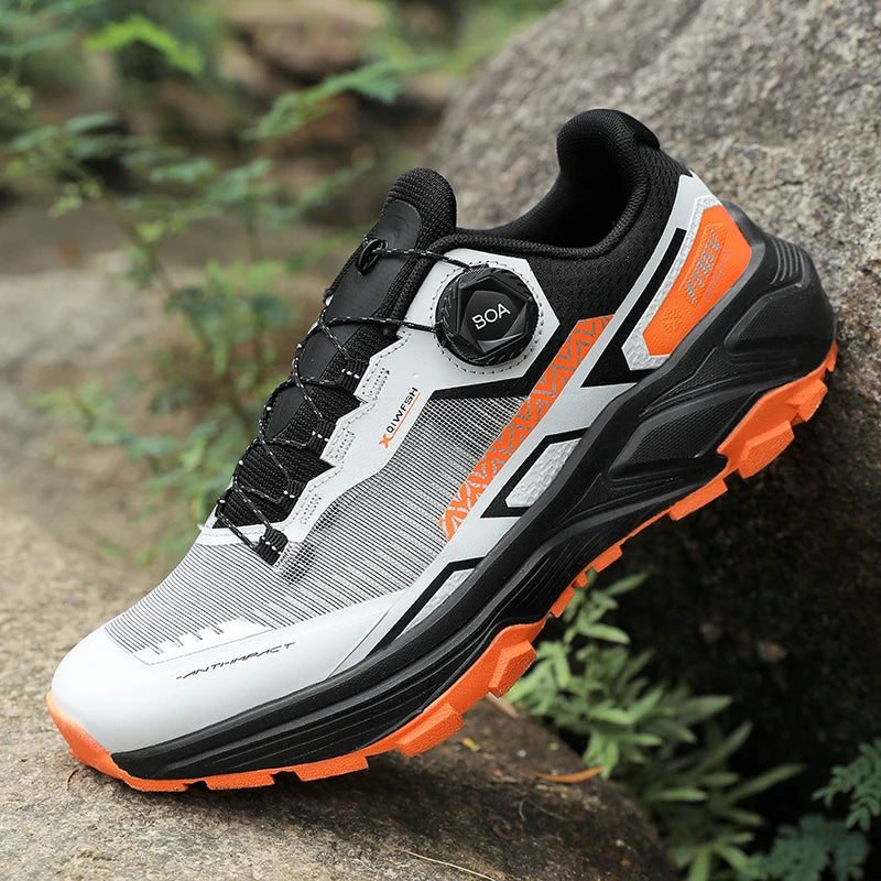 Chaussures de randonnée élégantes pour homme : baskets de trekking résistantes avec doublure moelleuse et chaude pour l'hiver – Chaussures pour homme