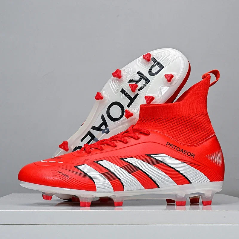 New Men Football Boots Match Soccer Shoes Boys Sneakers Comfortable Professional Non-Slip TF/FG Ankle Sports Shoes Unisex