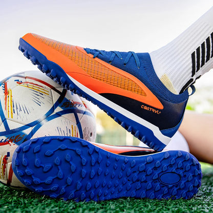 New Men's Soccer Shoes Professional Society Turf Training Football Field Boots Non-Slip TF/FG Indoor Football Shoes Sizes 32-45