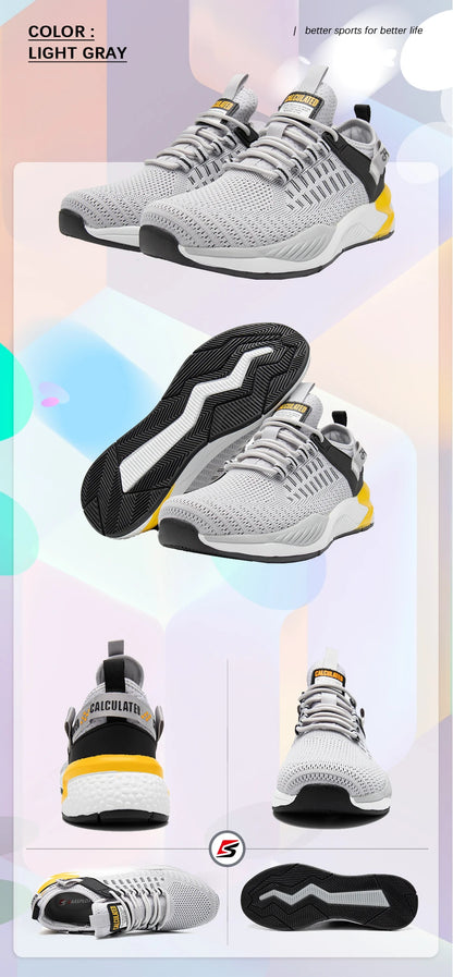 Baasploa – Pantofi de alergare pentru bărbați, de marcă, de designer, din plasă, casual, ușori, cu șireturi, pantofi noi de tenis pentru bărbați, destinați sporturilor în aer liber