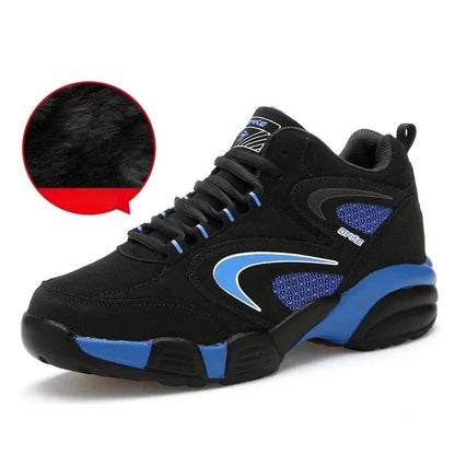 Botas de neve para homem, quentes para o inverno, casal, ténis casuais, moda, couro, desporto ao ar livre, corrida, ténis, homem, antiderrapantes, tamanho grande 48, ténis desportivos